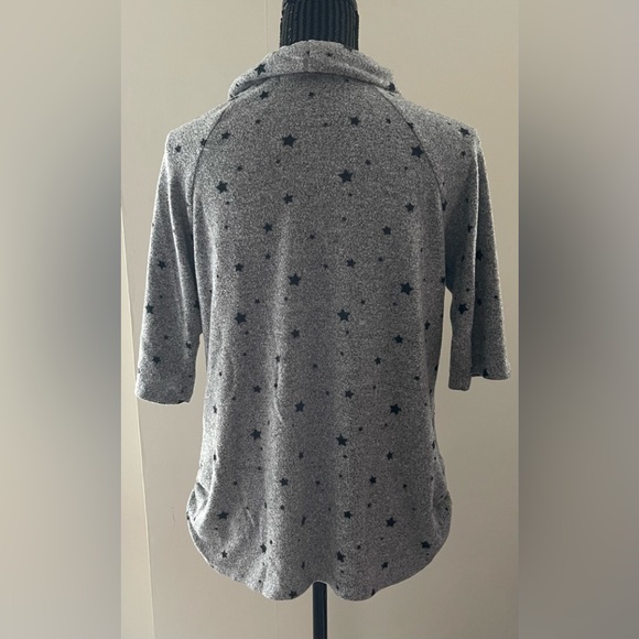 Coin 1804 Grey & Black Star Stretchy Top Size Medium - Picture 4 of 10